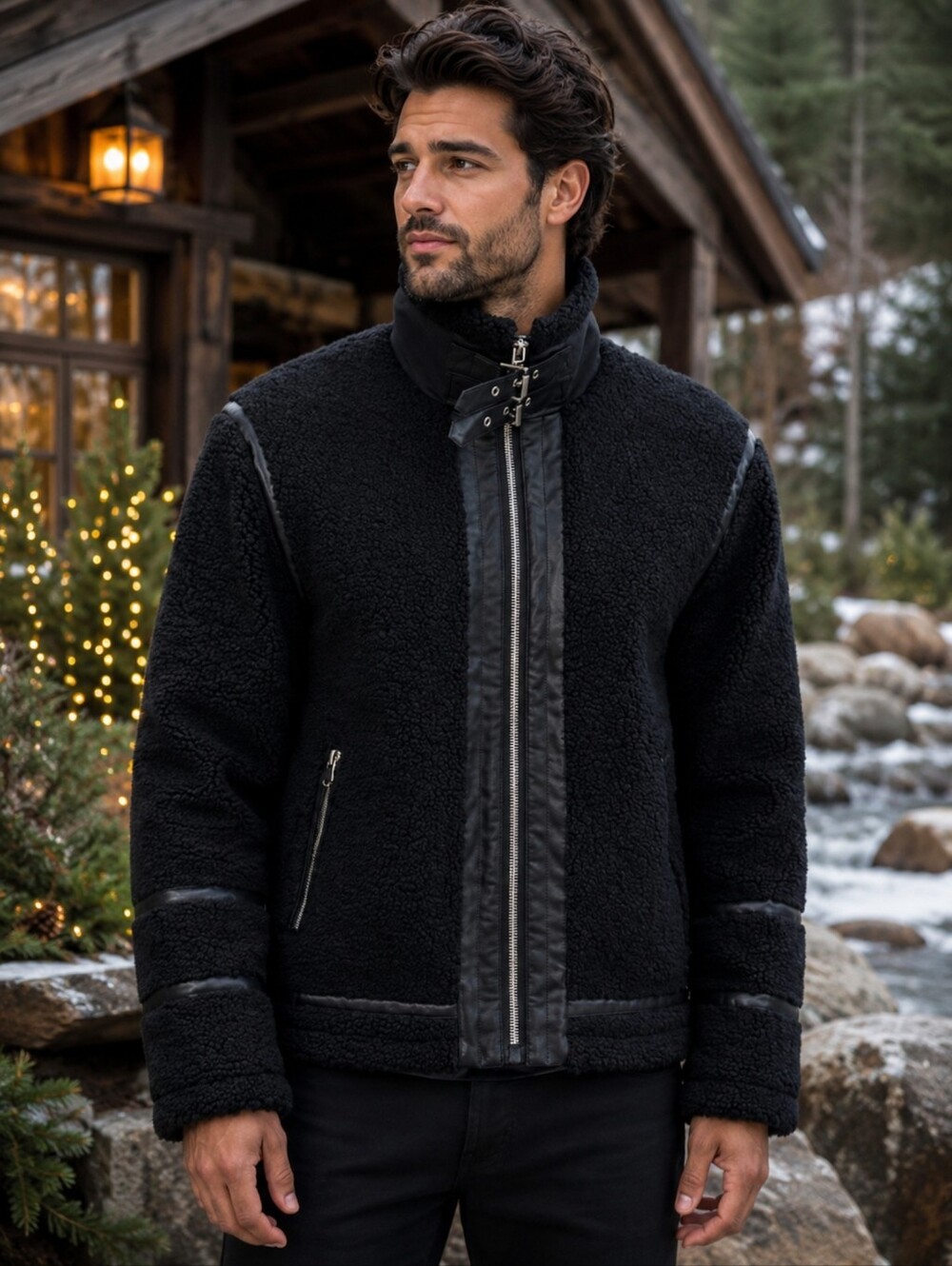 NEW  Men's Karl Lagerfeld Aviator Jacket - XL - New